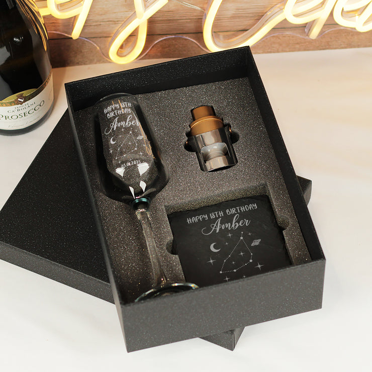 Birthday Star Sign Champagne Flute