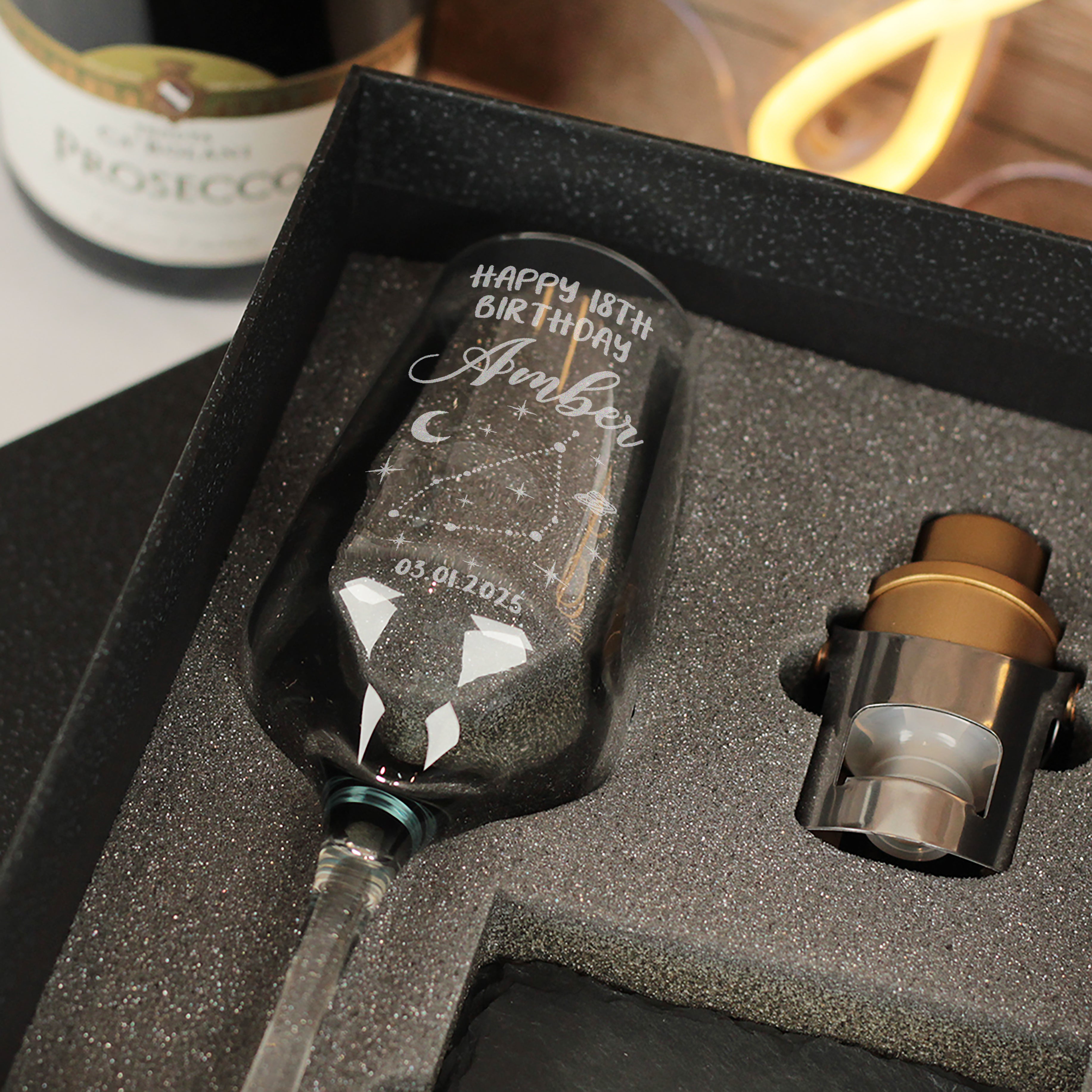 Birthday Star Sign Champagne Flute Gift Set