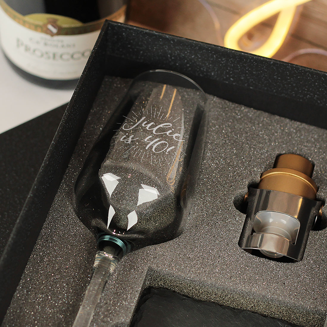 Birthday Sunburst Champagne Flute Boxed Gift Set