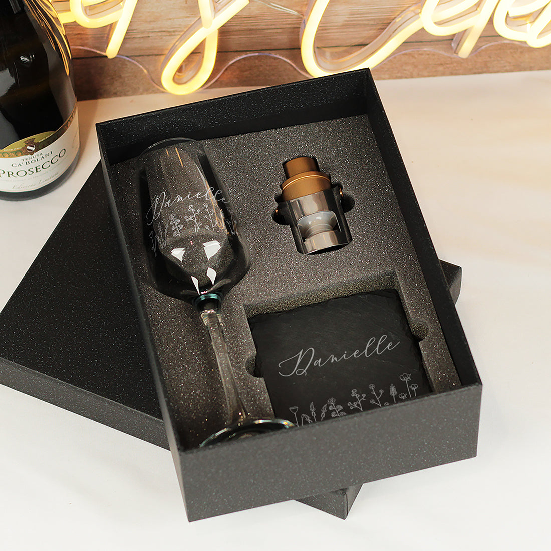 Wildflower Champagne Flute Gift Boxed Set