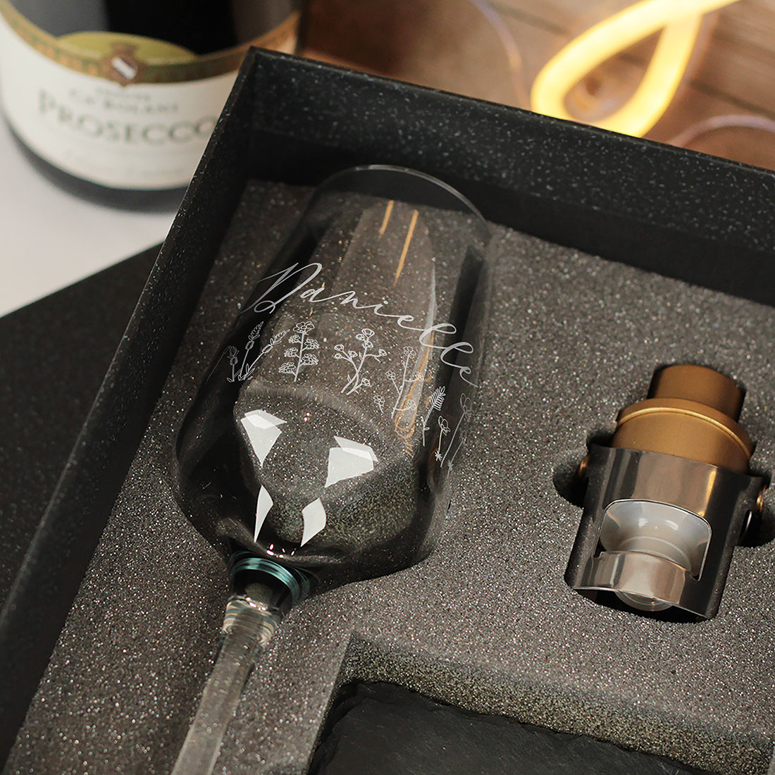 Wildflower Champagne Flute Gift Boxed Set
