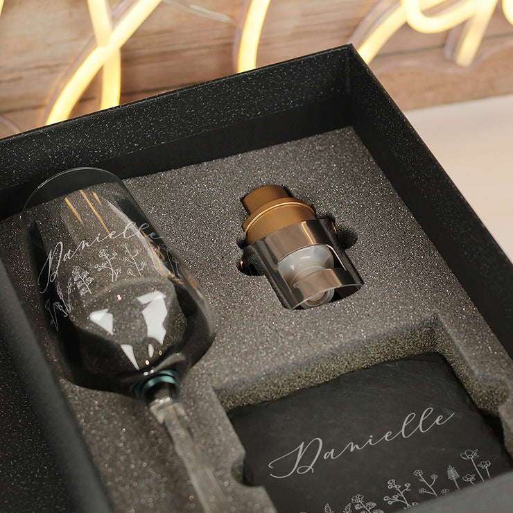 Wildflower Champagne Flute Gift Boxed Set