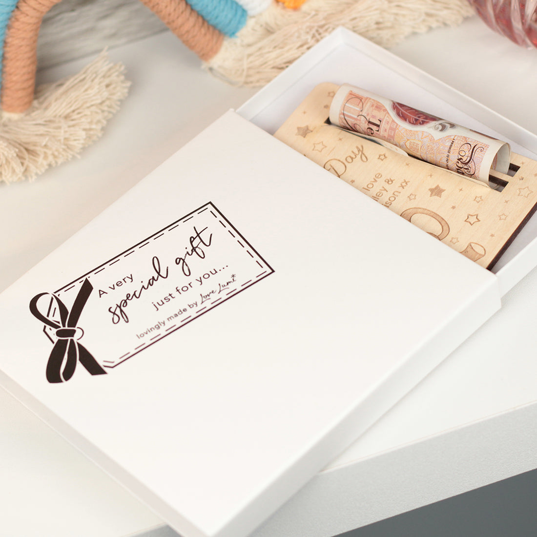 Cute Elephant Christening Baptism Communion Gift Money Voucher Holder Card-Love Lumi Ltd
