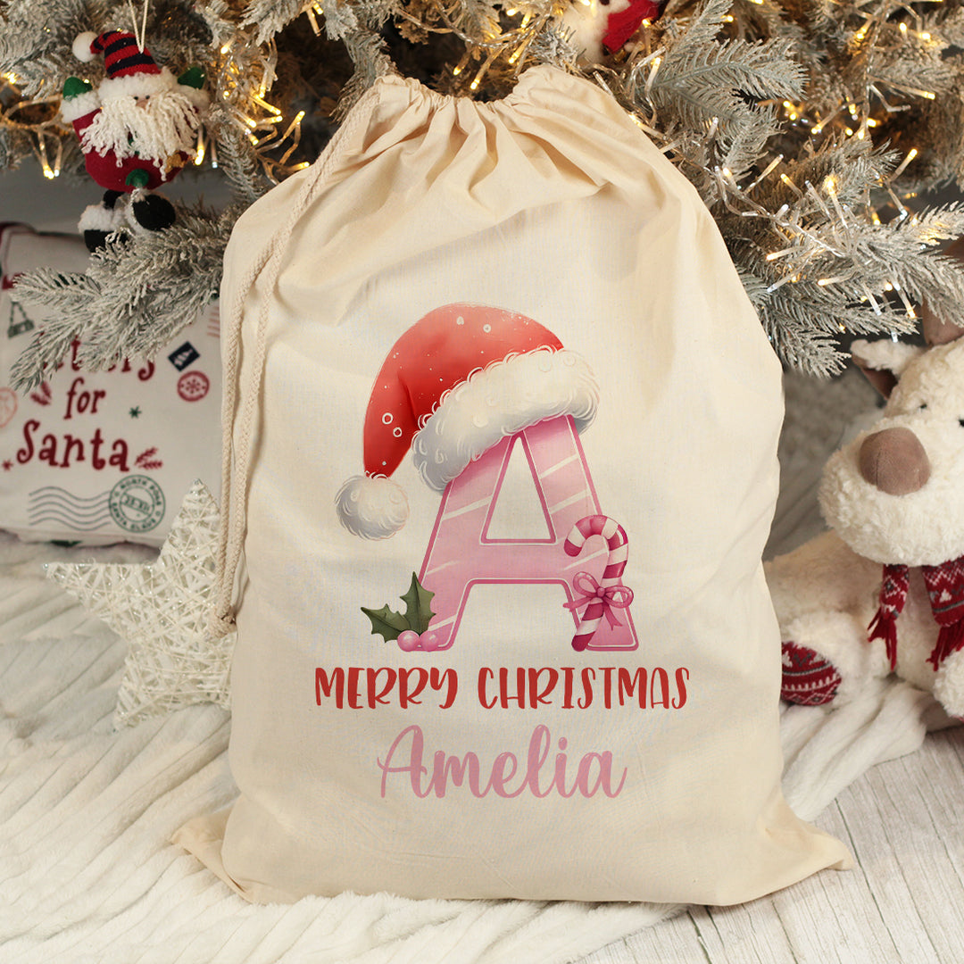 Personalised Penguin Large Christmas Santa Gift Sack-Love Lumi Ltd