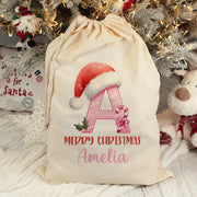 Personalised Penguin Large Christmas Santa Gift Sack