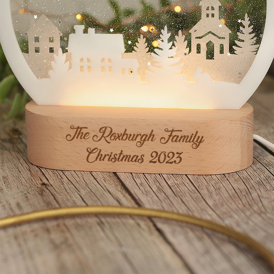 Christmas Winter Village Sparkling Night Sky Snow Christmas Light Decoration-Love Lumi Ltd