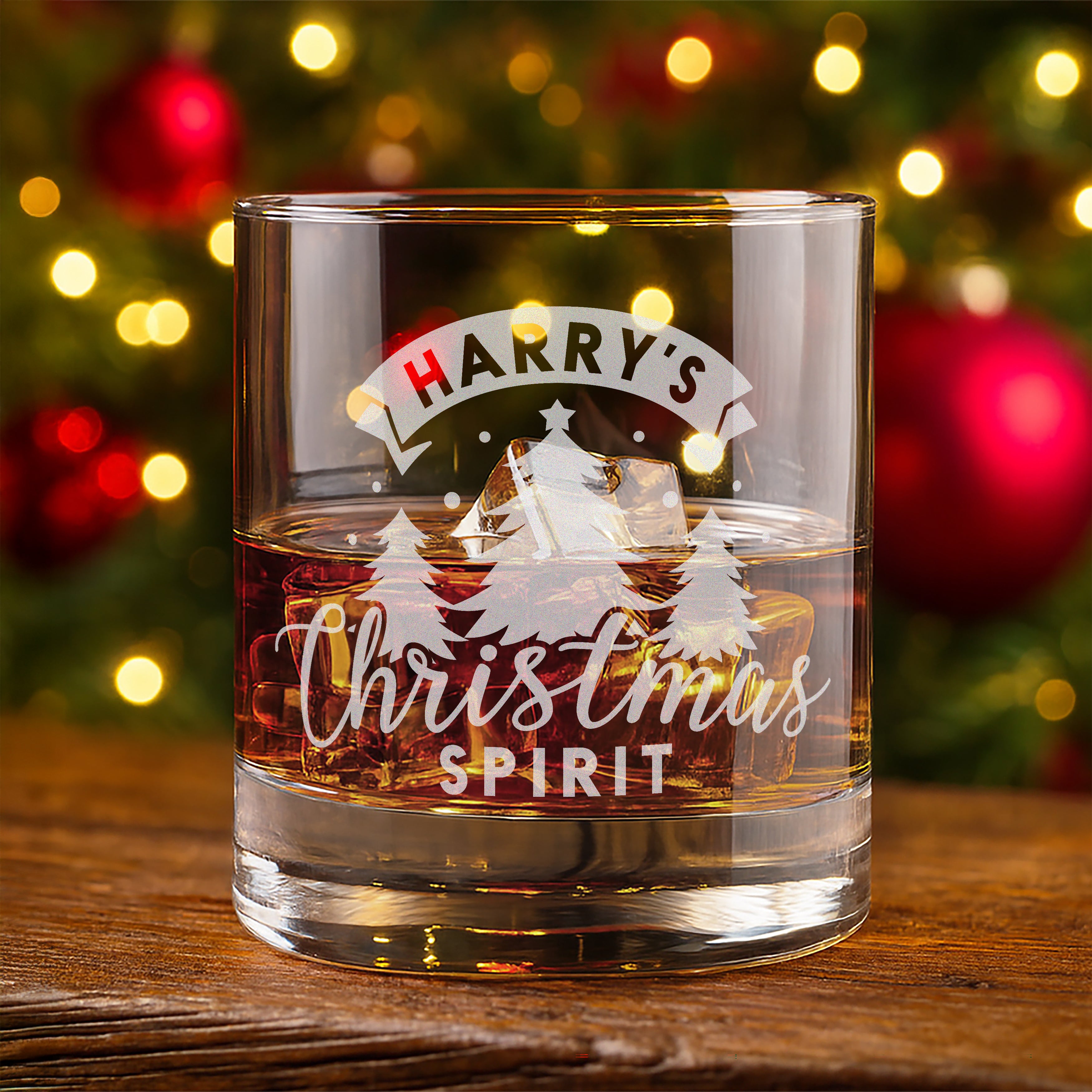 Christmas Spirit Tumbler Glass with Gift Boxed Set