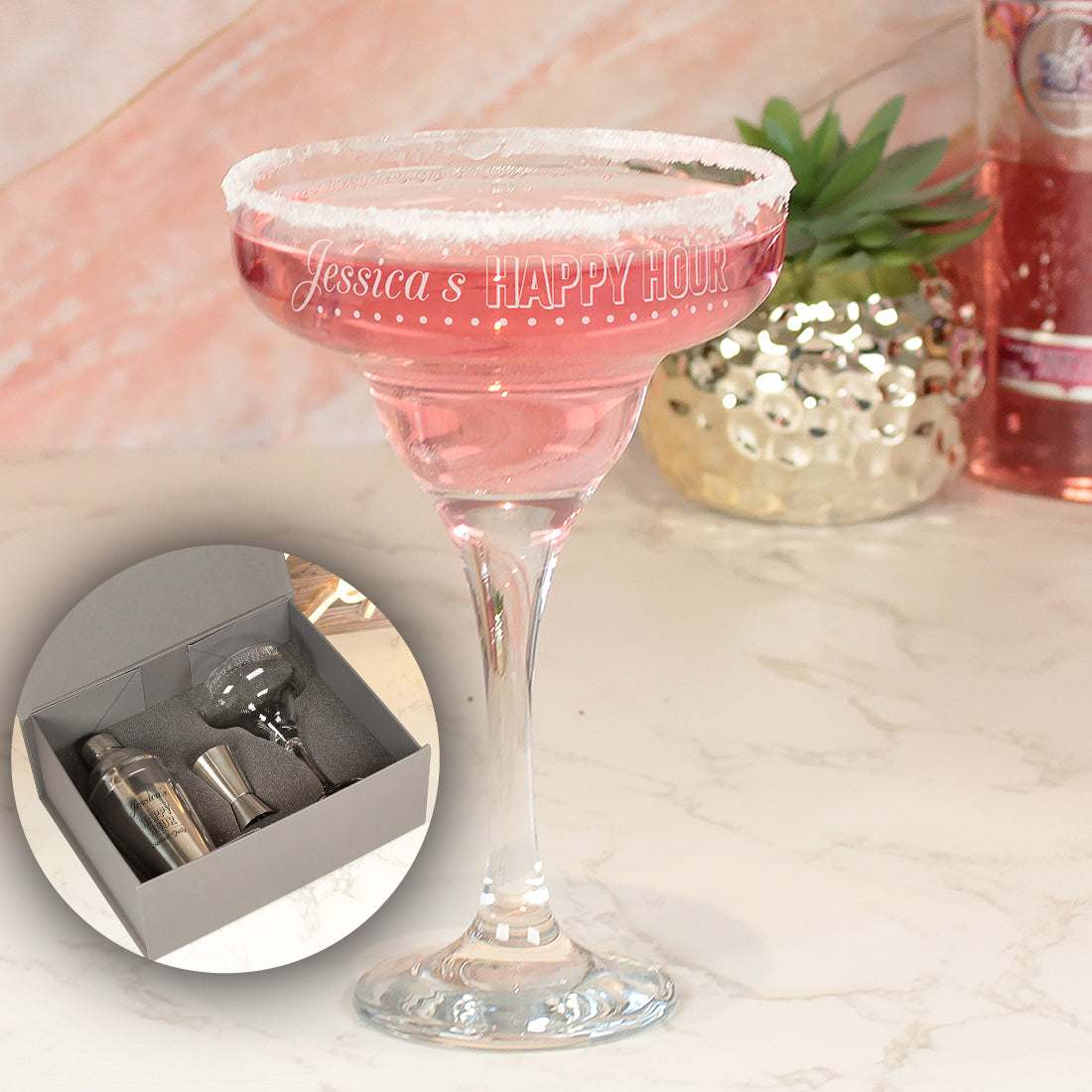 Happy Hour Cocktail Glass