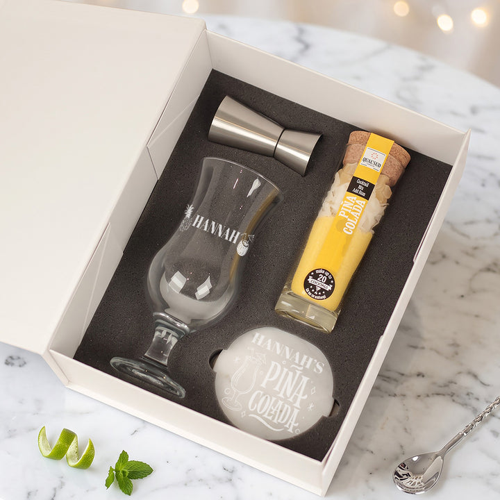 Pina Colada cocktail mixing gift boxed set