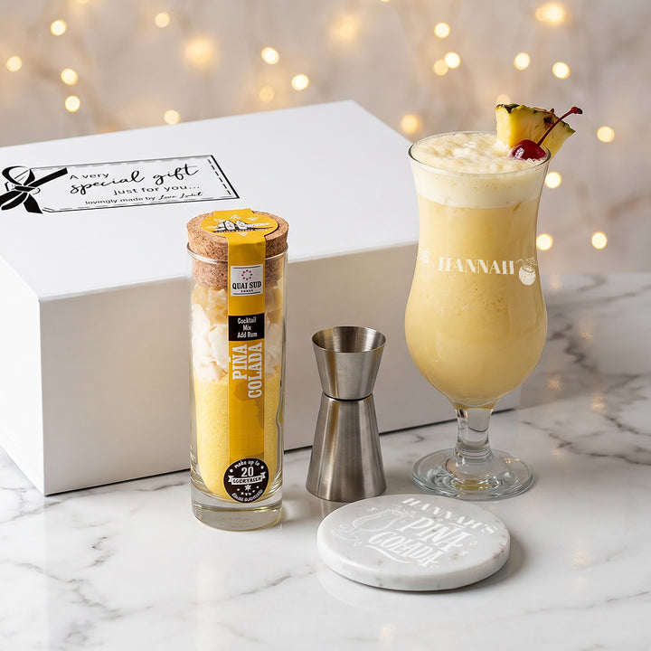 Pina Colada cocktail mixing gift boxed set