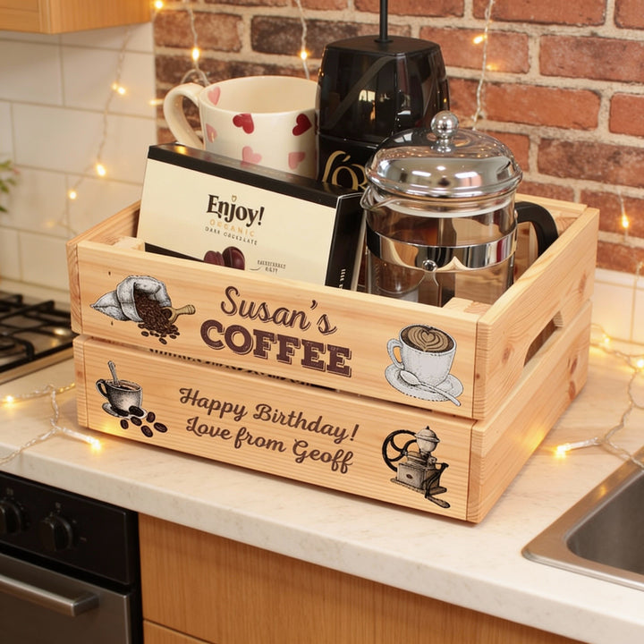 Coffee Lover Treat Hamper Gift Crate