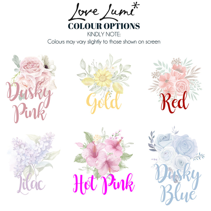 Personalised Watercolour Flowers Birthday Milestone Party Card Post Box
