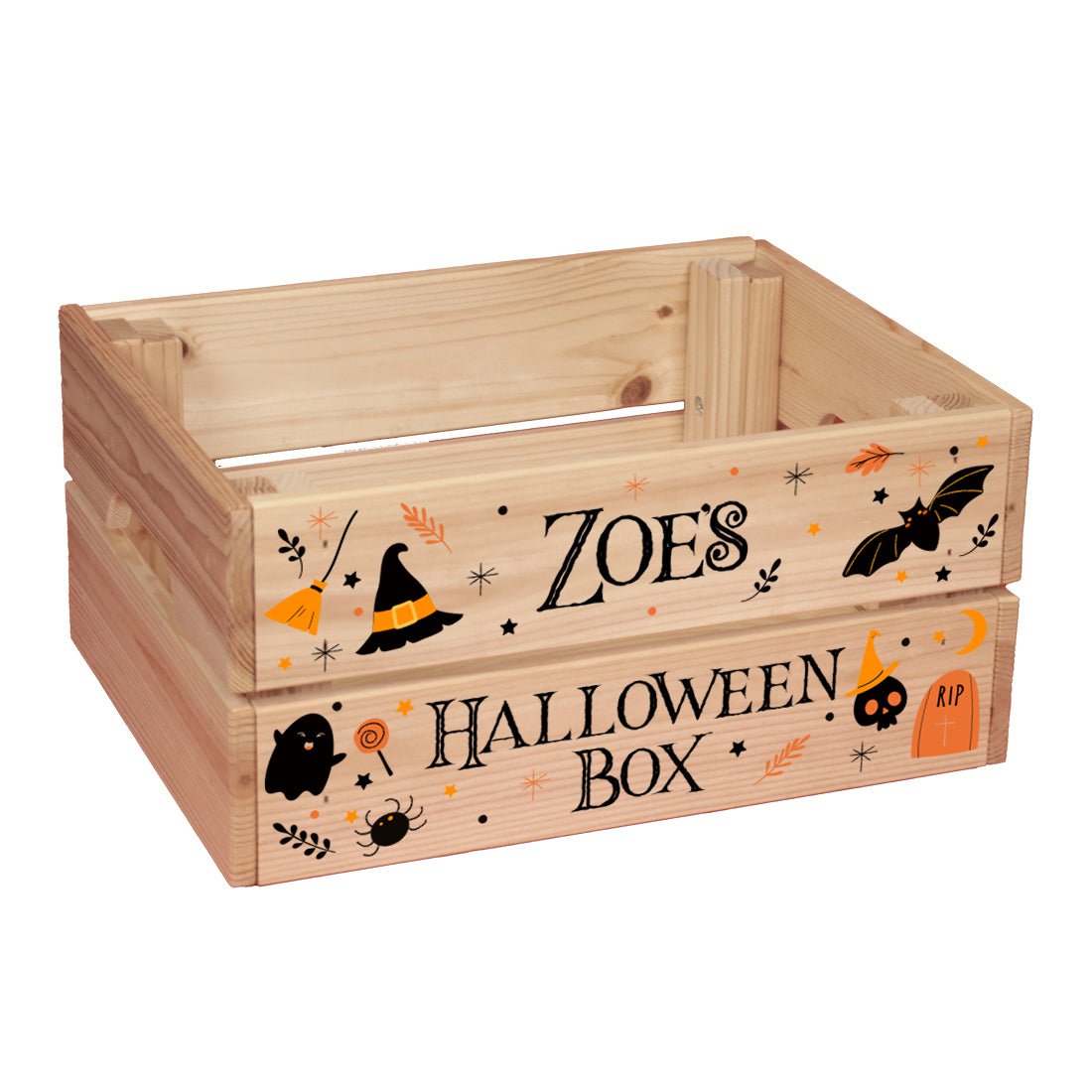 Bats and Witches Halloween Trick or Treat Hamper Gift Crate-Love Lumi Ltd