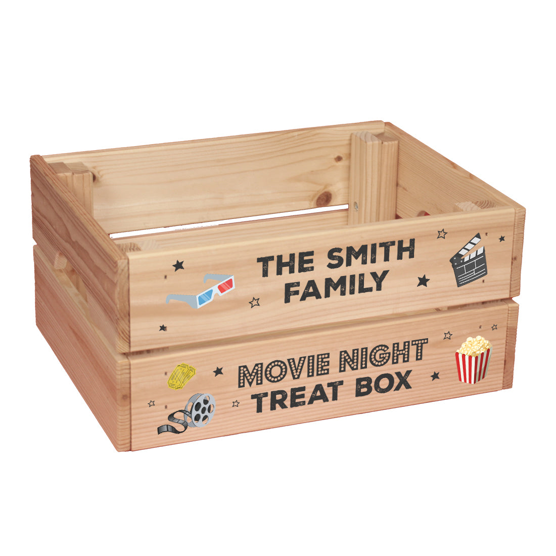 Family Movie Night Treat Box Crate-Love Lumi Ltd