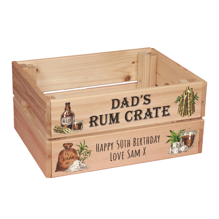 Personalised Rum Bar Treat Hamper Gift Crate
