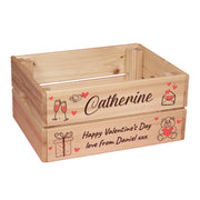 Hearts Valentines Day Treat Hamper Gift Crate