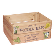 Personalised Vodka Bar Treat Hamper Gift Crate