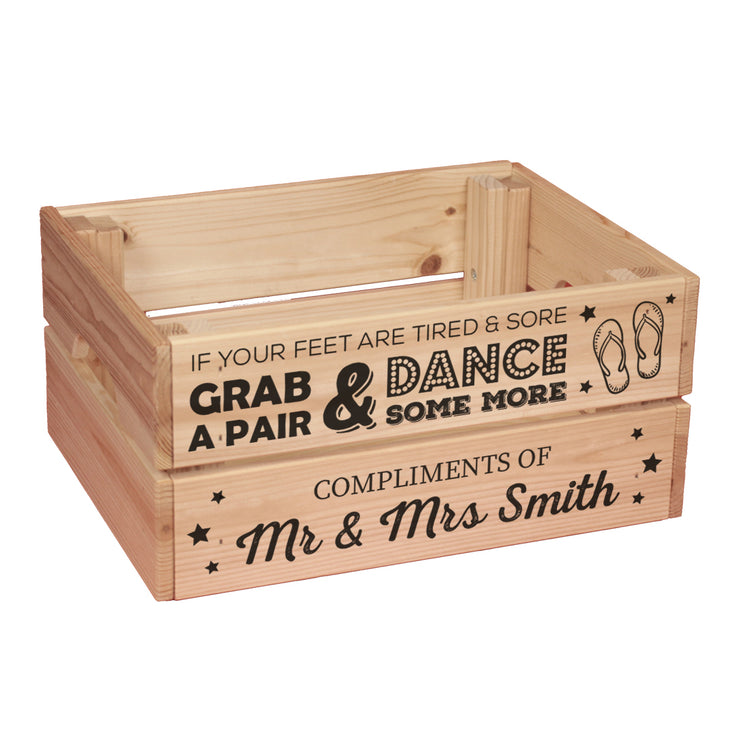 Personalised Wedding Flip Flop Crate