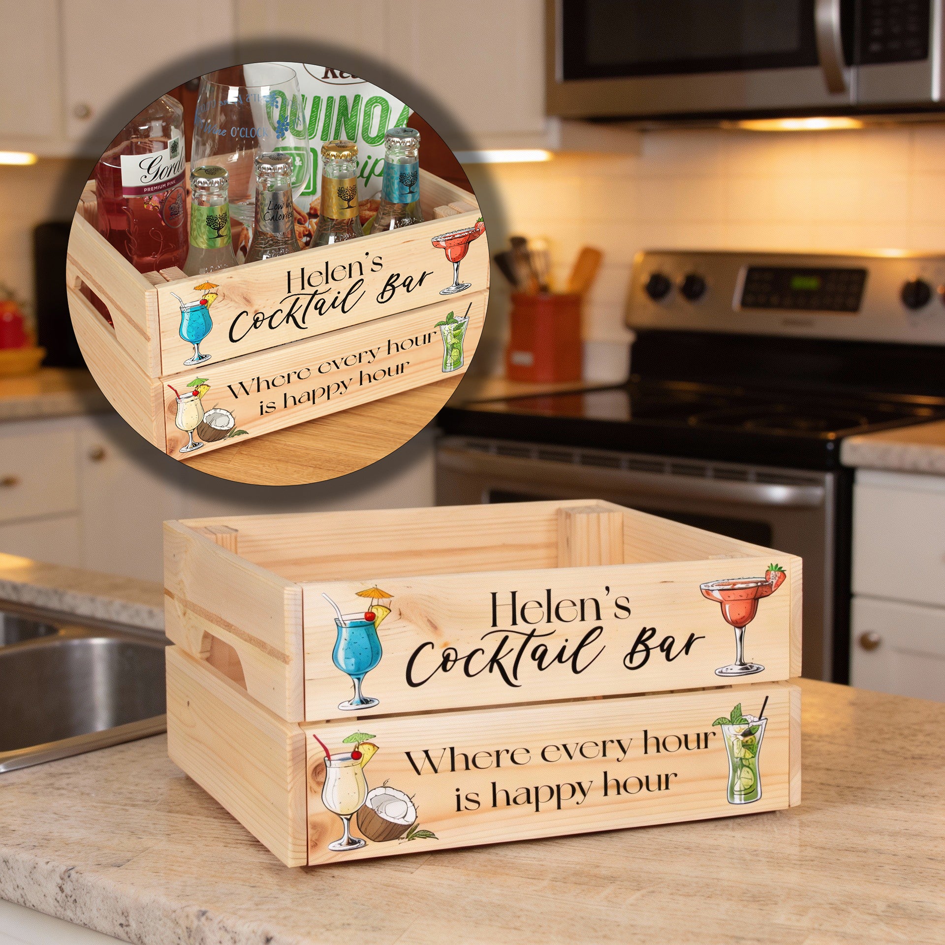 Cocktail Bar Treat Hamper Gift Crate