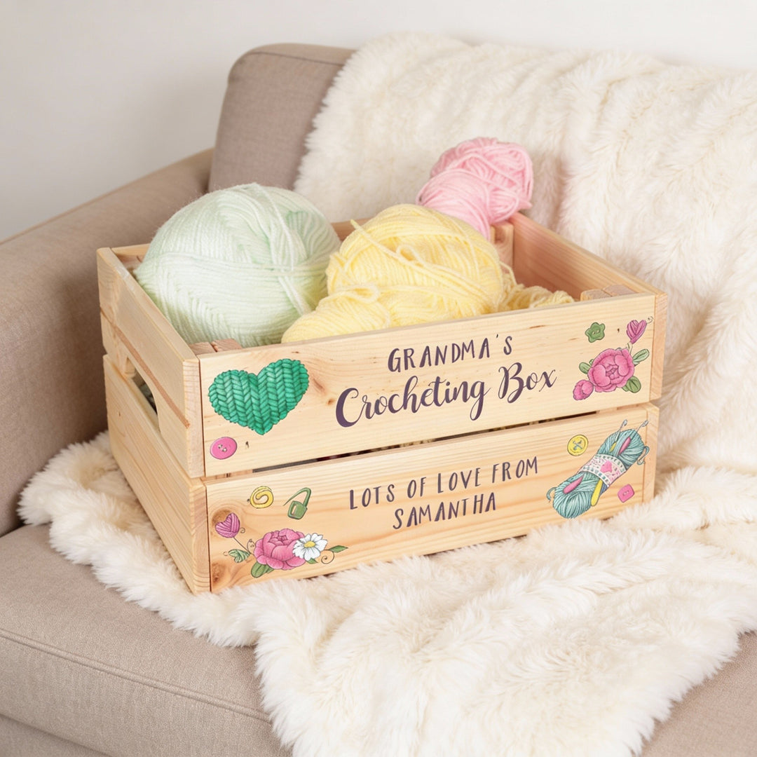 Crochet Gift Treat Storage Box Crate