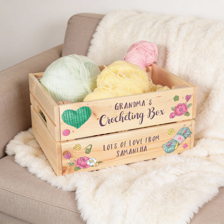 Crochet Gift Treat Storage Box Crate