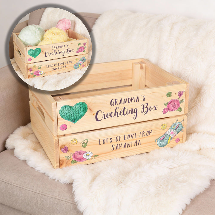 Crochet Gift Treat Storage Box Crate