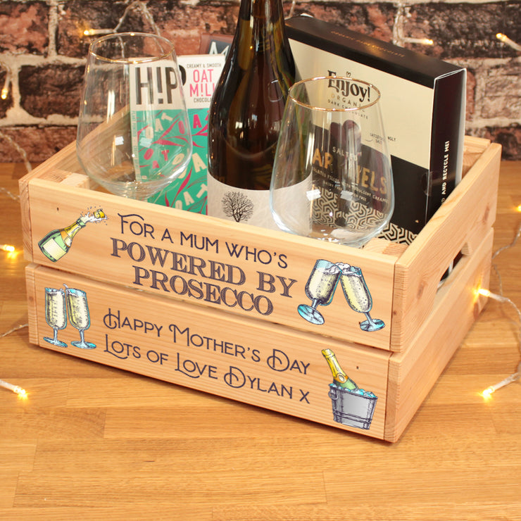 Personalised Prosecco Mother's Day Treat Hamper Gift Crate