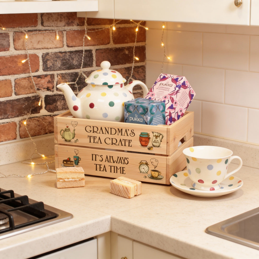 Afternoon Tea and Cake Treat Hamper Gift Crate