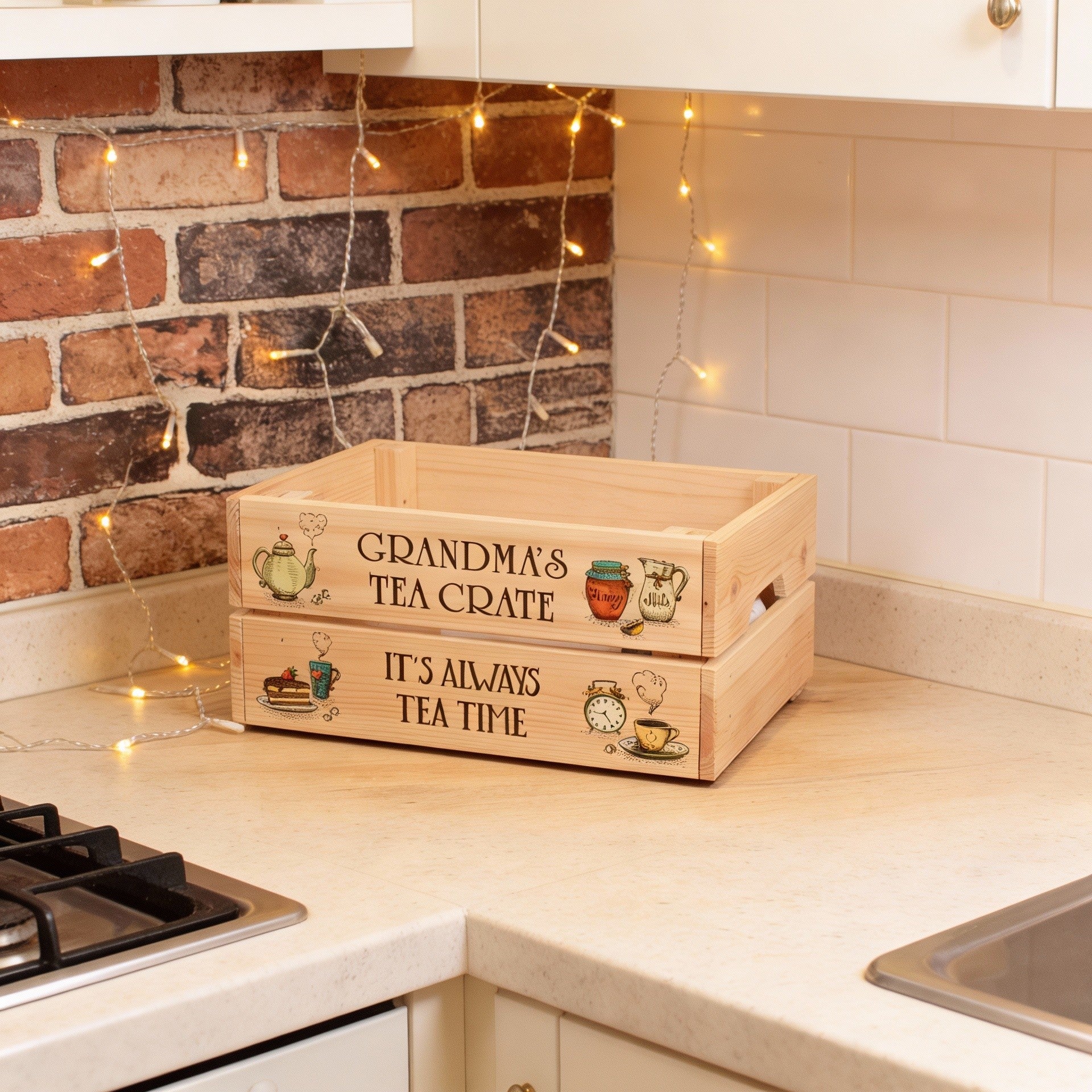 Afternoon Tea and Cake Treat Hamper Gift Crate