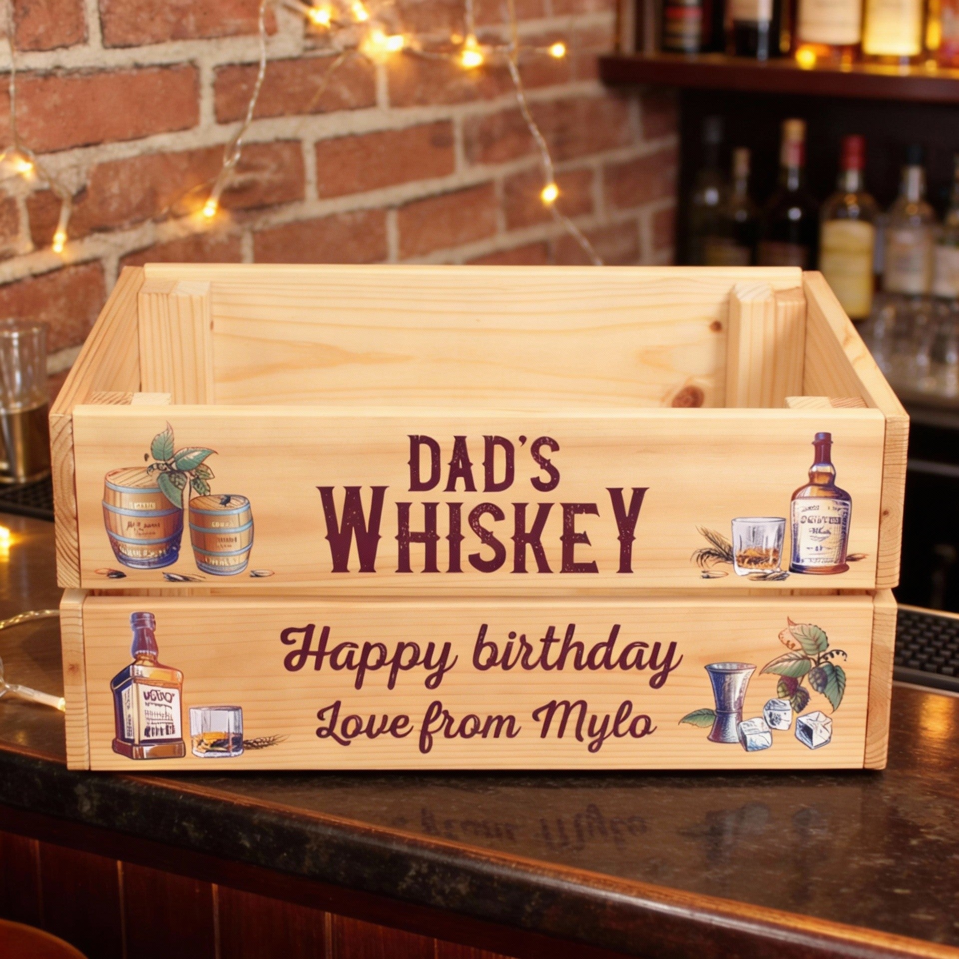 Personalised Whiskey Hamper Gift Crate