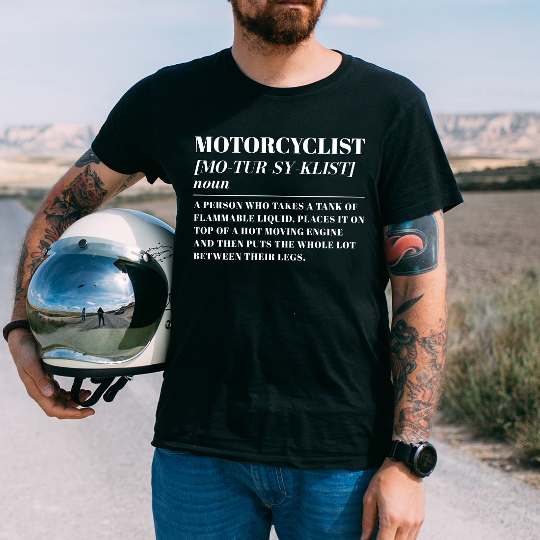 Motorcyclist Dictionary Meaning Definition Unisex T-Shirt-Love Lumi Ltd