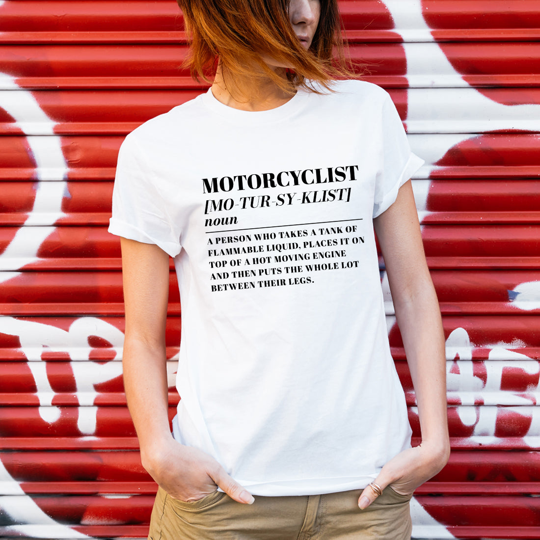 Motorcyclist Dictionary Meaning Definition Unisex T-Shirt-Love Lumi Ltd