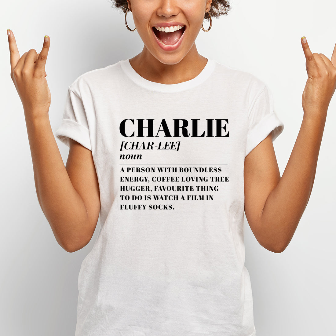 Name Dictionary Meaning Definition Unisex Men's or Women's White or Black T-Shirt-Love Lumi Ltd