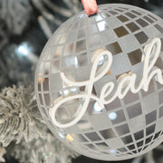 Personalised Disco Mirror Ball Christmas Tree Decoration-Love Lumi Ltd