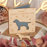 Dog Breed Engraved Wooden Birthday Greetings Card with Keyring Gift-Love Lumi Ltd