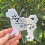 Acrylic Dog Breed Silhouette Pet Memorial Garden Tag Wire Holder