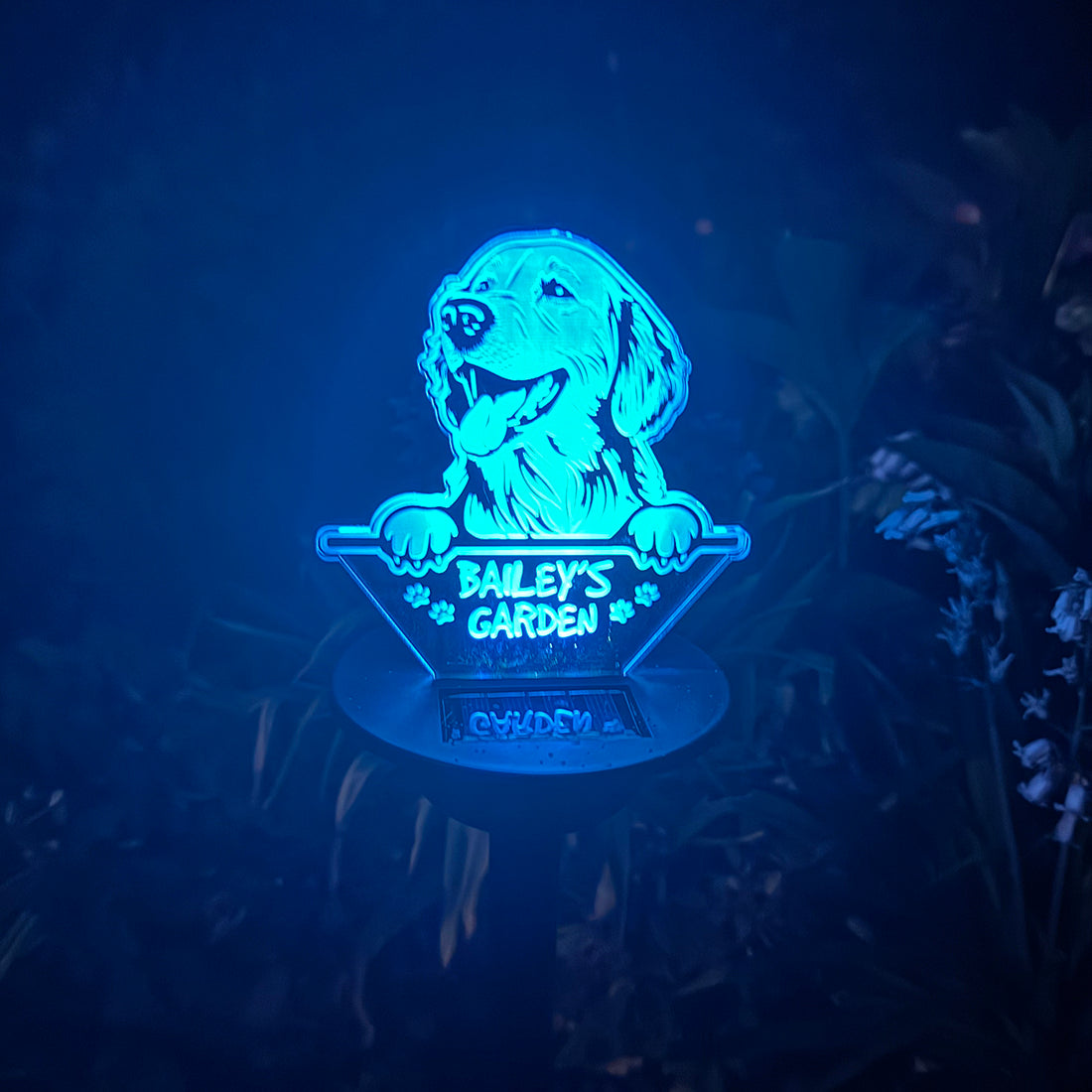 Pet Dog Breed Colour Changing Garden Solar Light