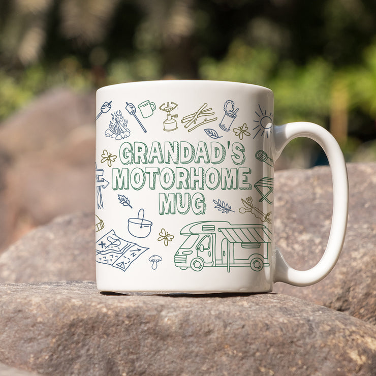 Personalised Motorhome Doodles Ceramic Mug