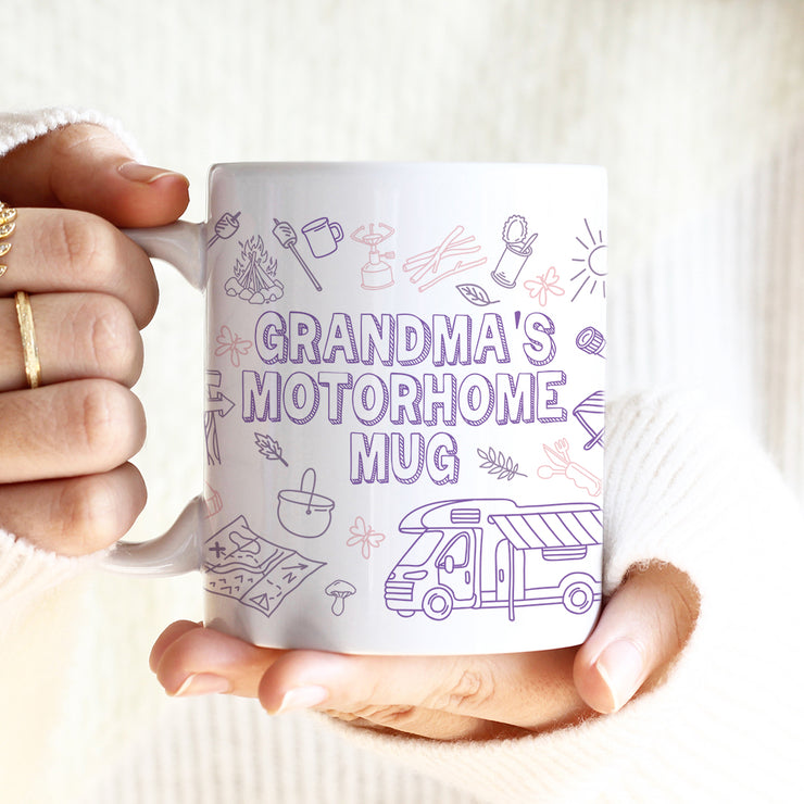 Personalised Motorhome Doodles Ceramic Mug