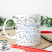 Personalised Number One Student Doctor Doodles Ceramic Mug