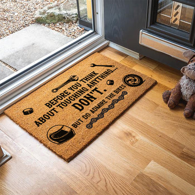 Motorbike Look but Don't Touch Garage Shed Door Mat-Love Lumi Ltd