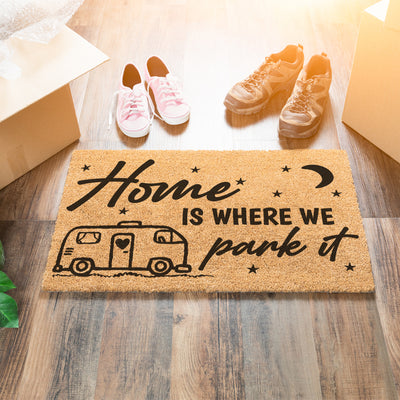 Campervan Camper Van Home Is Where We Park It Doormat-Love Lumi Ltd