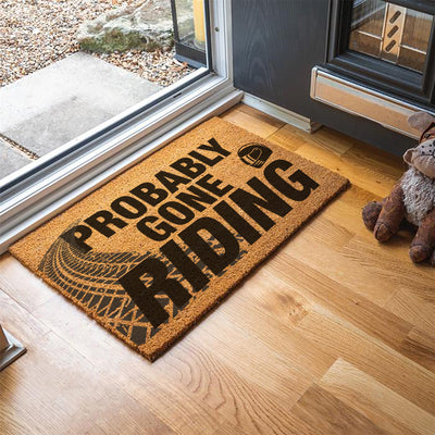 Probably... Gone Riding Motorbike Motorcycle Indoor Door Mat