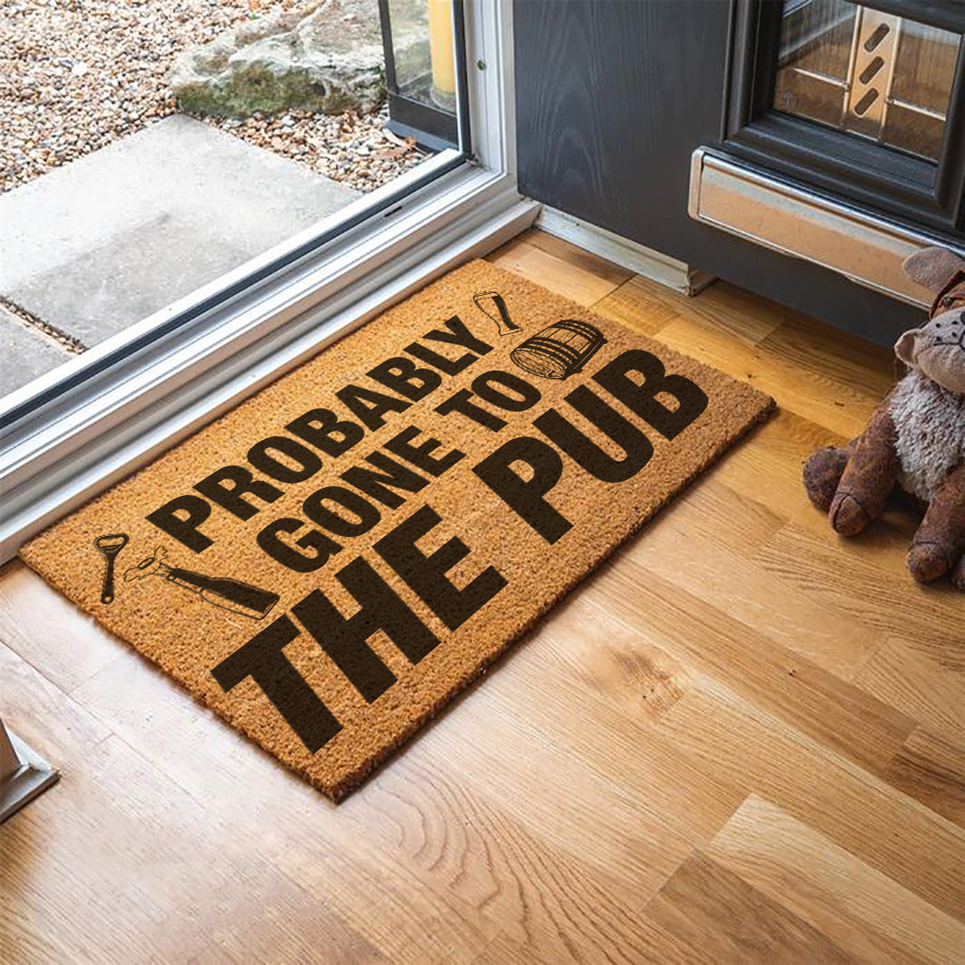 Probably... Gone To The Pub Indoor Door Mat-Love Lumi Ltd