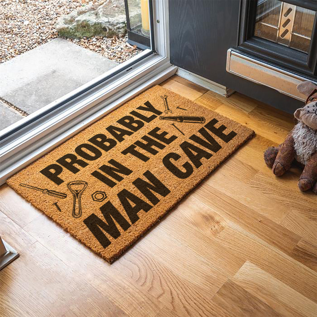 Probably... In The Man Cave Indoor Shed Garage Door Mat-Love Lumi Ltd