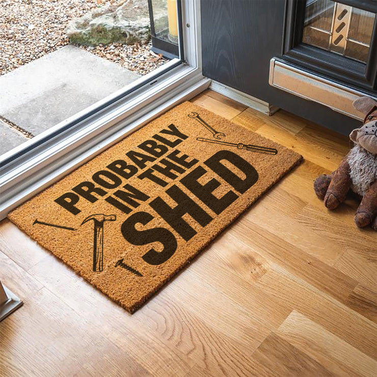 Probably... In The Shed Indoor Door Mat-Love Lumi Ltd