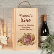 Personalised White or Red Double Wine Bottle Gift Box