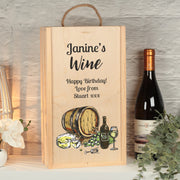 White Or Red Double Wine Bottle Box and Glass Gift Set-Love Lumi Ltd