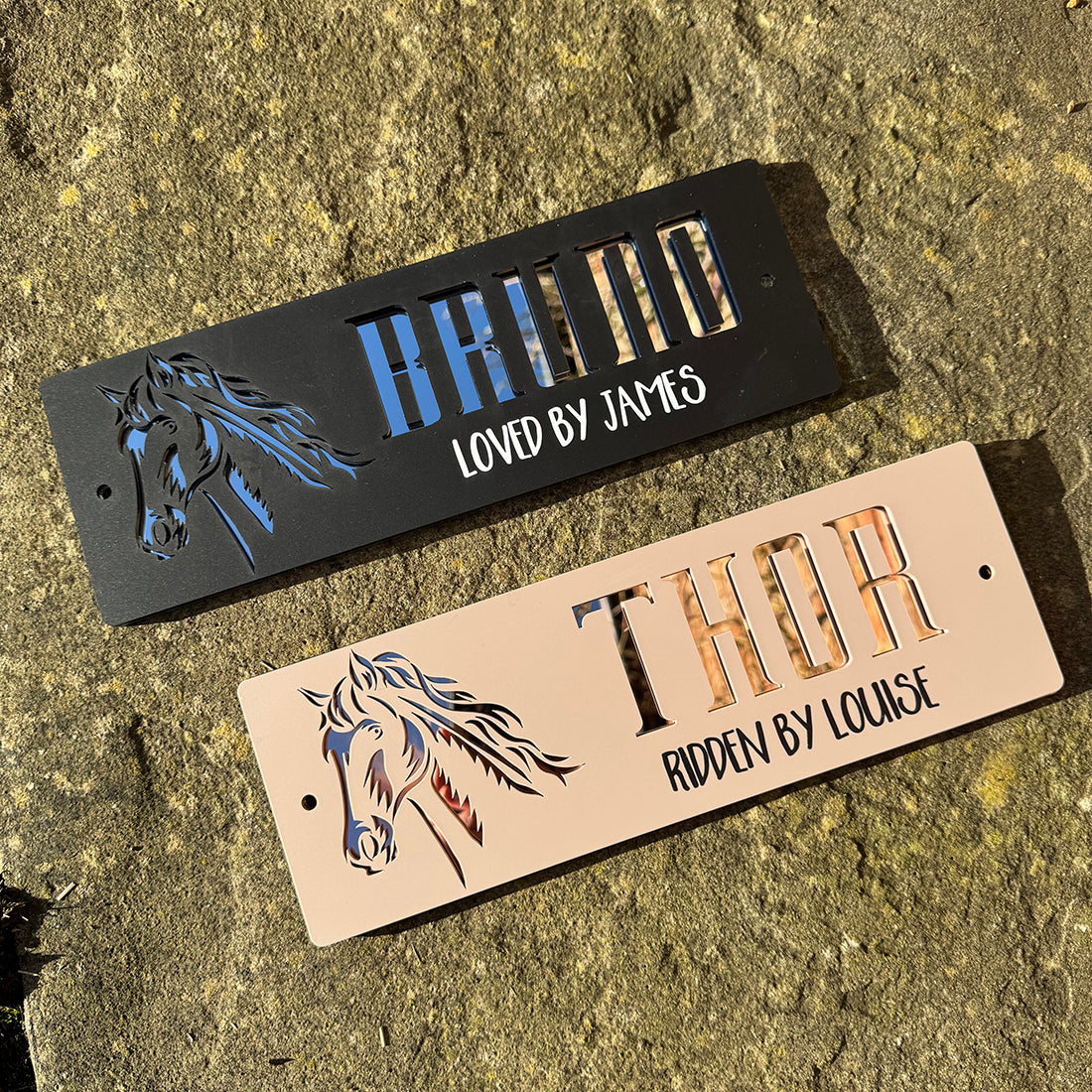 3D Horse Silhouette Stable Door Name Sign