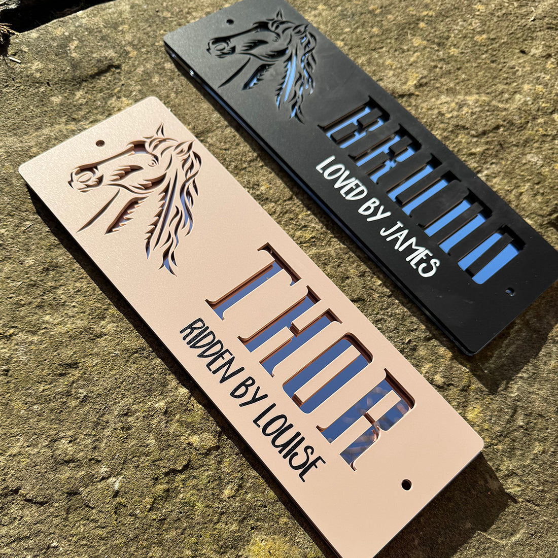 3D Horse Silhouette Stable Door Name Sign